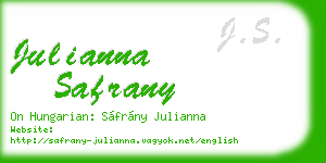 julianna safrany business card